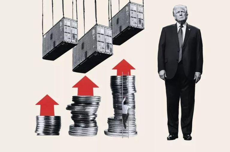 الرئيس الأمريكي دونالد ترامب وسياسة الرسوم الجمركية - تعبيرية