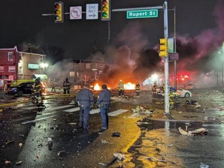 تحطم طائرة فيلادلفيا