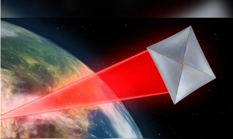 رسم تخيلي لأشرعة ضوئية تدرس الكواكب الخارجية في نظام "ألفا سنتوري"