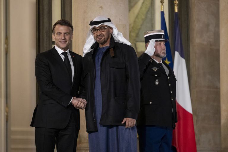 جانب من مراسم توقيع إطار العمل الإماراتي-الفرنسي للتعاون في مجال الذكاء الاصطناعي