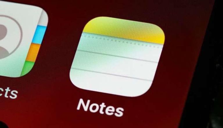 تطبيق Notes على هواتف آيفون - صورة أرشيفية