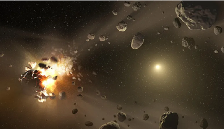 رسم توضيحي للمناطق المركزية لقرص كوكبي أولي