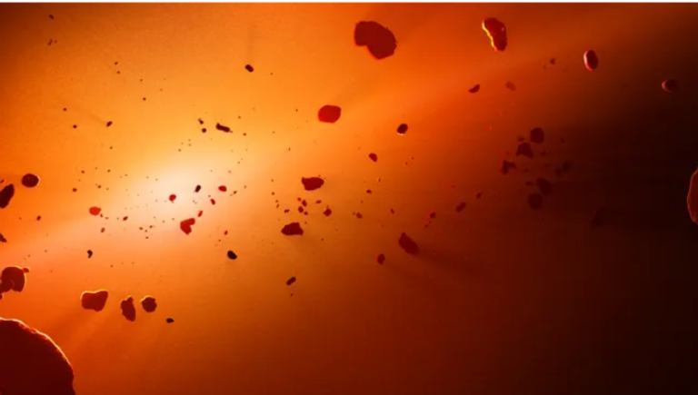 رسم توضيحي للمناطق المركزية لقرص كوكبي أولي