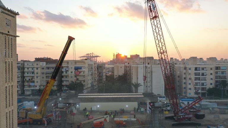 أعمال التنفيذ وتركيب كاميرات في مترو الإسكندرية مشروع مترو الإسكندرية