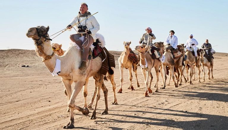 الجنود البريطانيون خلال الرحلة