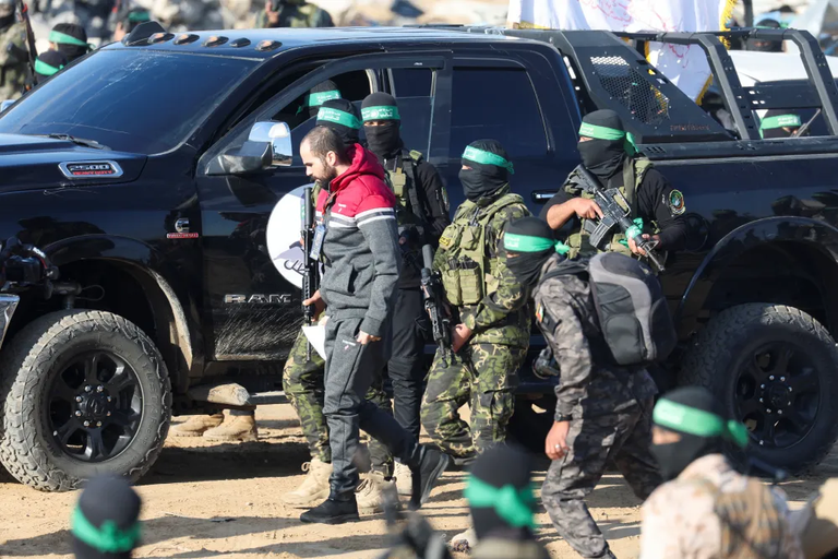 من موقع تسليم الرهائن في خان يونس