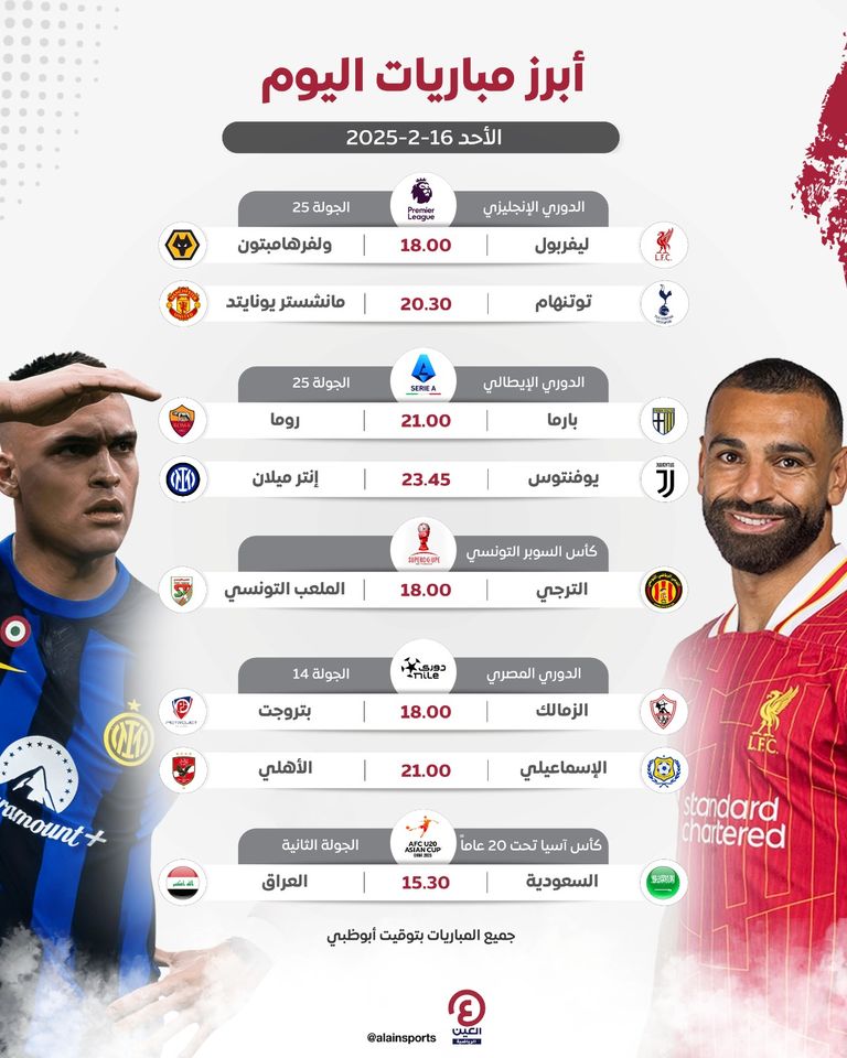 مباريات اليوم