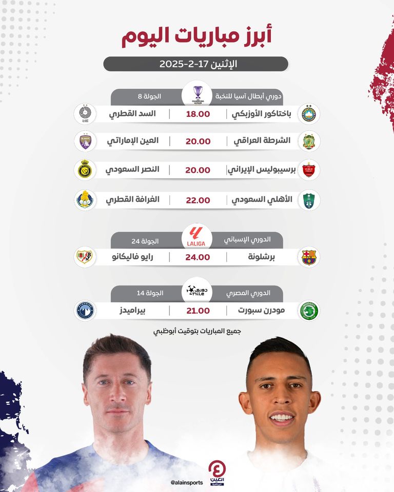 مباريات اليوم