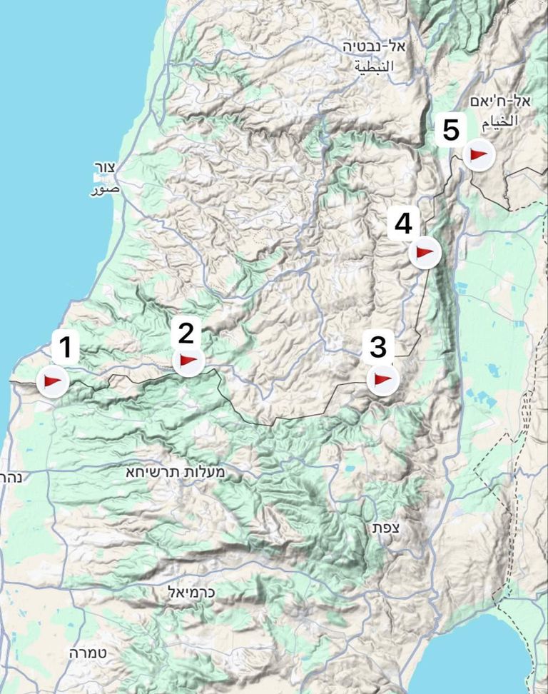 قوات الجيش الإسرائيلي تقوم بدورية في قرية كفرشوبا في جنوب لبنان