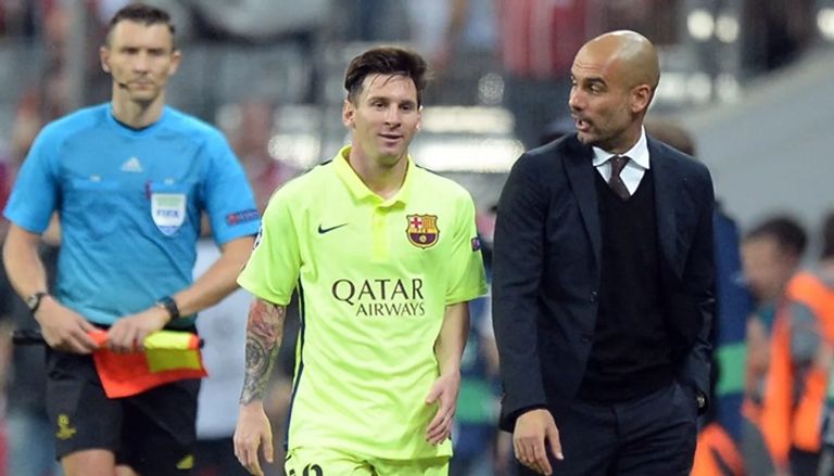 بيب غوارديولا وليونيل ميسي بيب غوارديولا