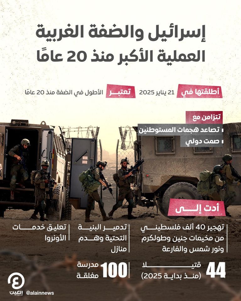 فلسطيني يلوح بعلم بلاده في مواجهة آلية إسرائيلية عند مدخل مخيم جنين