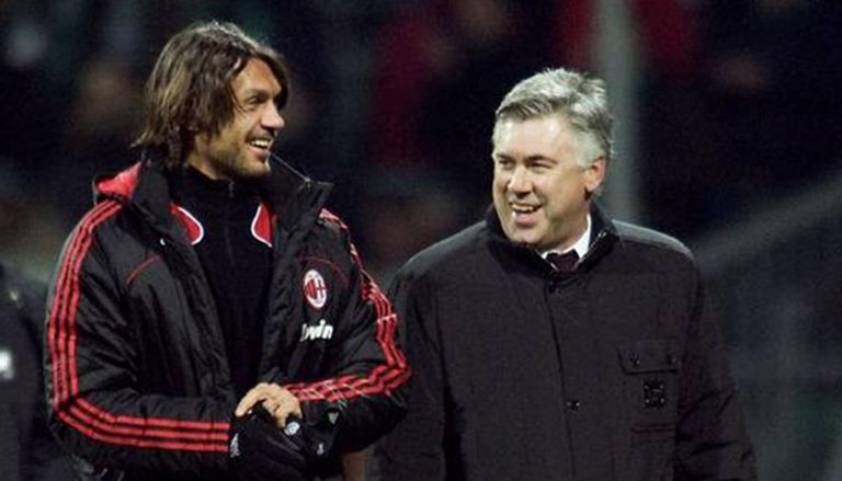 باولو مالديني وكارلو أنشيلوتي لوكا مودريتش نجم ريال مدريد