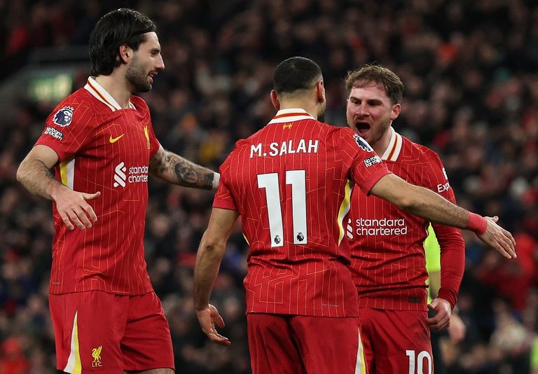 محمد صلاح في مباراة ليفربول ونيوكاسل