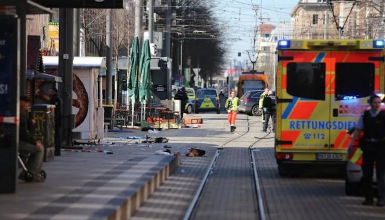 موقع الحادث في ألمانيا