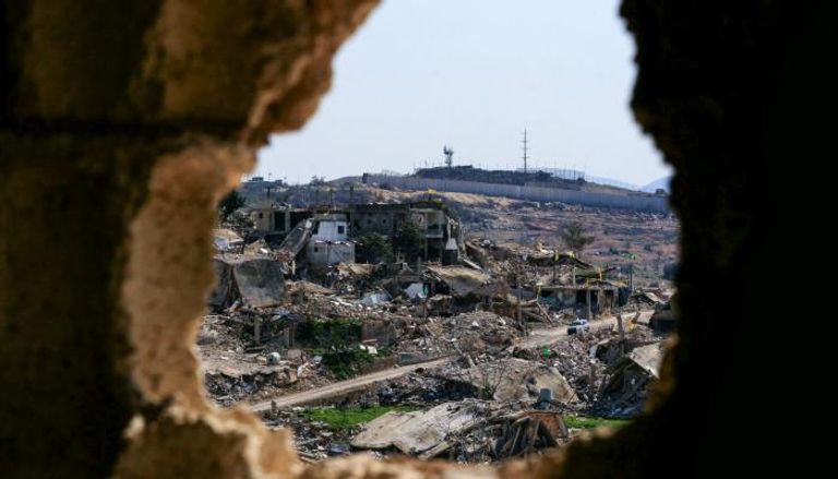 مباني مدمرة في جنوب لبنان جراء الحرب 