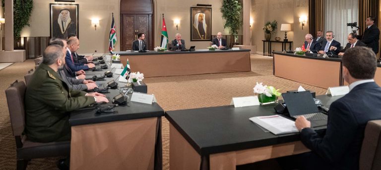 مؤتمر صحفي لوزراء الخارجية عقب اجتماع سوريا ودول الجوار