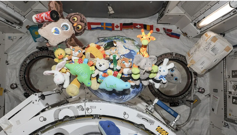 قائد أرتميس 2 ريد وايزمان يحمل تميمة مهمته السابقة