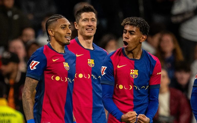 روبرت ليفاندوفسكي ورافينيا عثمان ديمبلي ومحمد صلاح