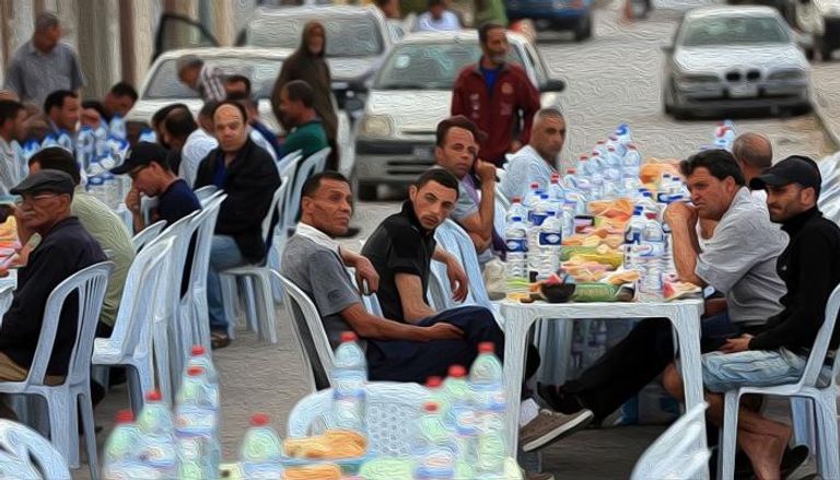 صورة من موائد رمضان الخيرية