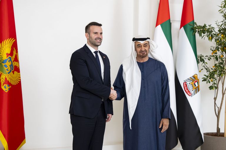 الشيخ محمد بن زايد آل نهيان يستقبل رئيس وزراء مونتينيغرو