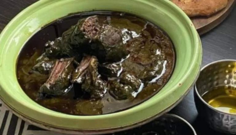طبق الملوخية بلحم البقر