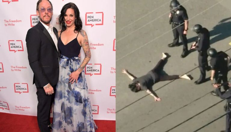 إصابة زوجة عازف فرقة ويزر بطلق ناري إصابة زوجة عازف فرقة ويزر بطلق ناري