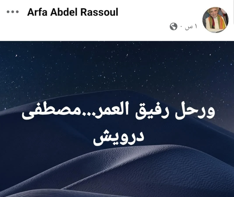 مصطفى درويش وعارفة عبدالرسول