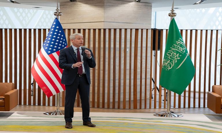 وزير الطاقة السعودي الأمير عبدالعزيز بن سلمان ونظيره الأمريكي كريس رايت
