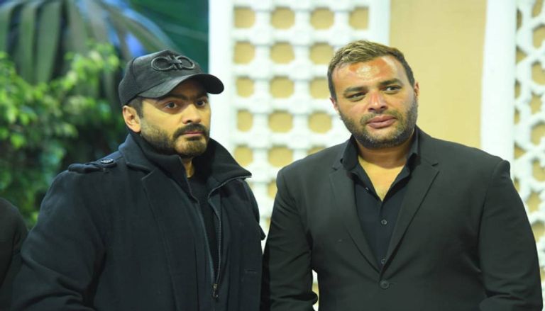 عزاء والدة زوجة رامي صبري بمسجد الشرطة