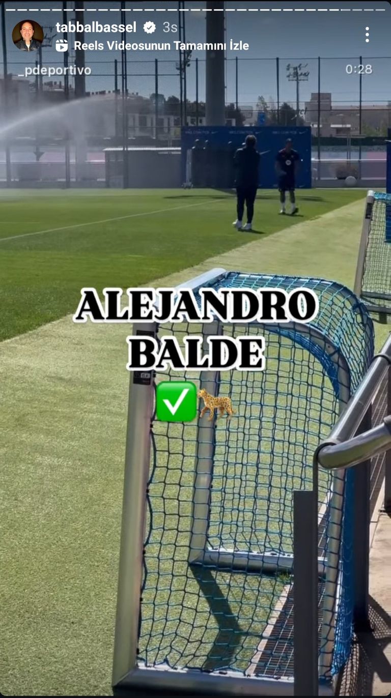 أليخاندرو بالدي في تدريبات برشلونة أليخاندرو بالدي ضد ريال مدريد في الكلاسيكو