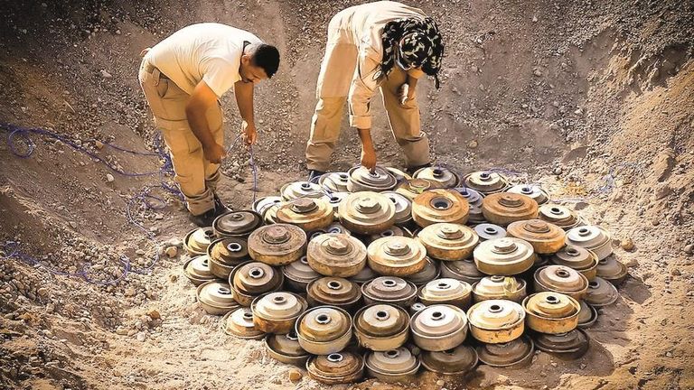 ألغام في أراض زراعية باليمن - أرشيفية