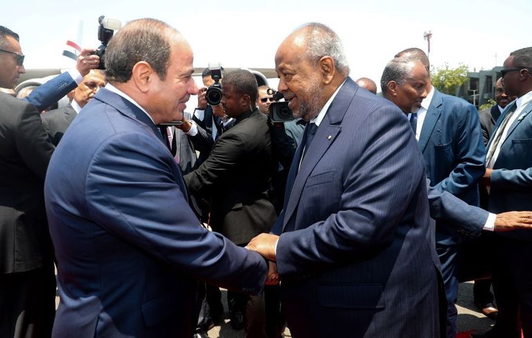 جانب من لقاء السيسي وإسماعيل عمر جيله