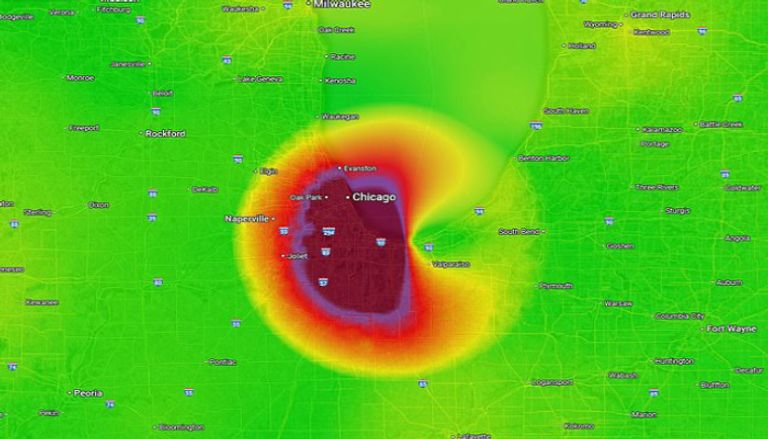 هواء مجهول يخيم على شيكاغو هواء مجهول يخيم على شيكاغو