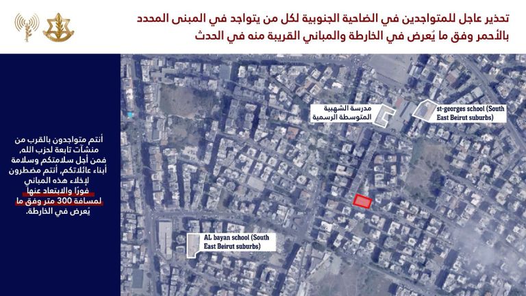 رجل يسير على أنقاض المباني المتضررة في أعقاب غارات إسرائيلية سابقة على الضاحية الجنوبية لبيروت
