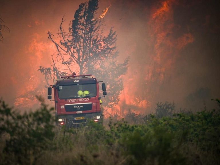 حرائق في جبال غرب القدس