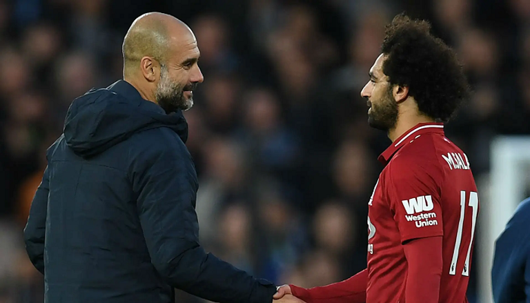 محمد صلاح وبيب غوارديولا المصري محمد صلاح