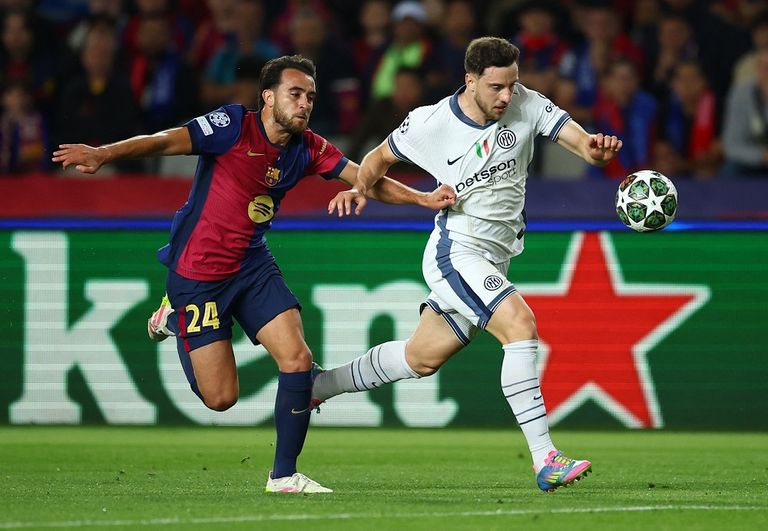 من مباراة برشلونة ضد إنتر ميلان