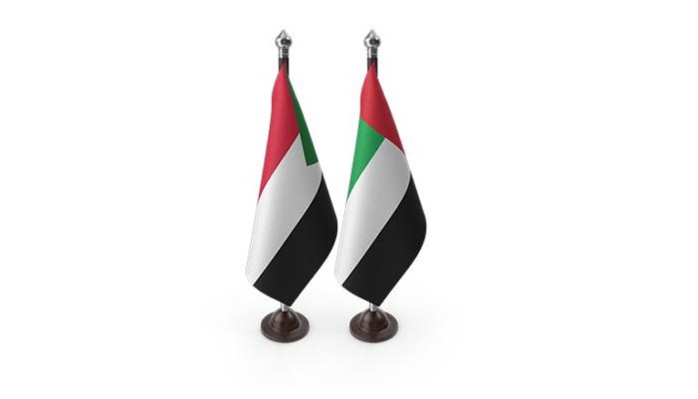 علما دولتي الإمارات والسودان