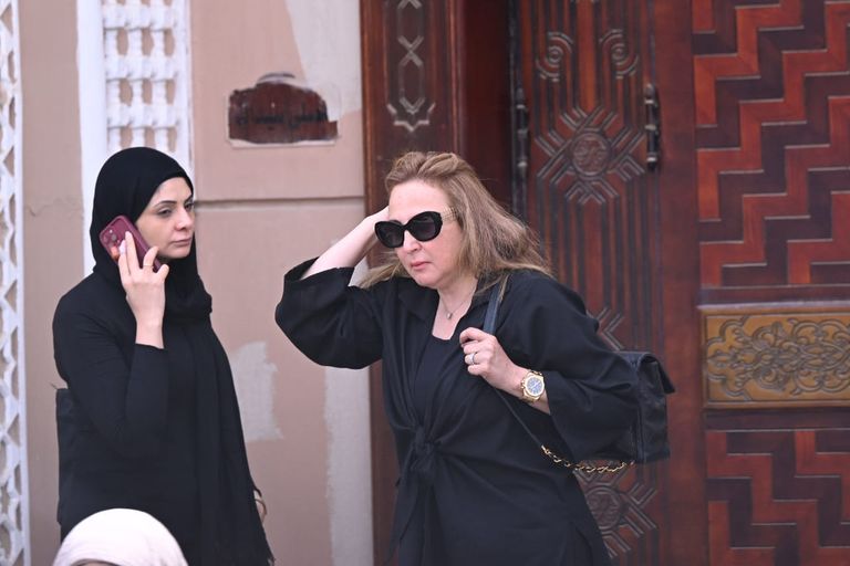 كارول سماحة في وداع زوجها