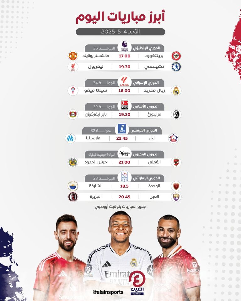 مباريات اليوم