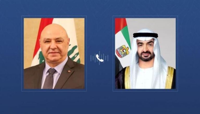 اتصال هاتفي بين الشيخ محمد بن زايد آل نهيان والرئيس اللبناني