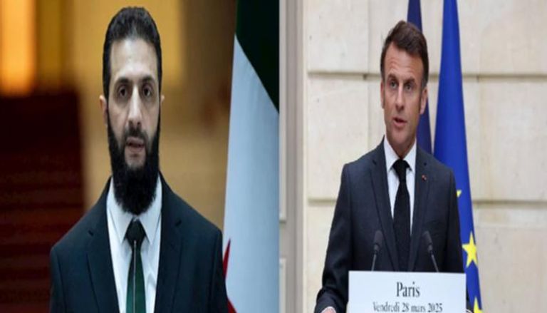 إيمانويل ماكرون وأحمد الشرع