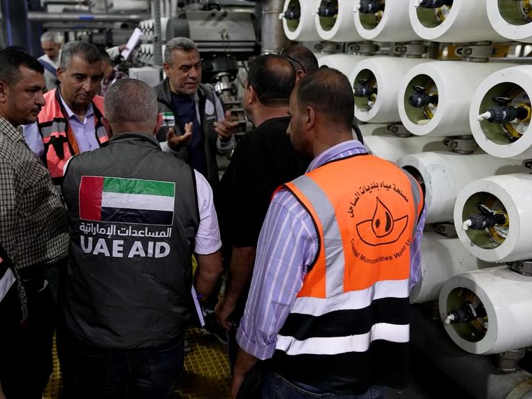 حفر آبار مياه في غزة