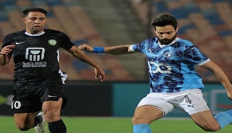 من مباراة بيراميدز والبنك الأهلي في الدوري المصري