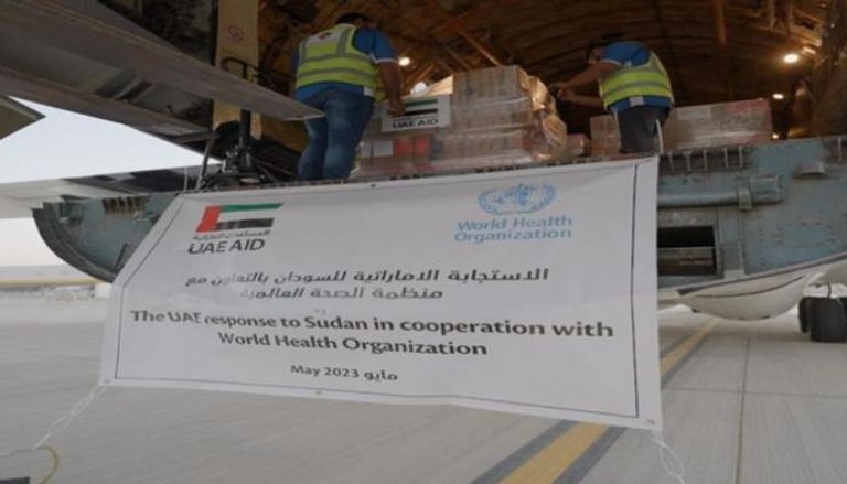 جانب من الاستجابة الإماراتية للسودان بالتعاون مع منظمة الصحة العالمية