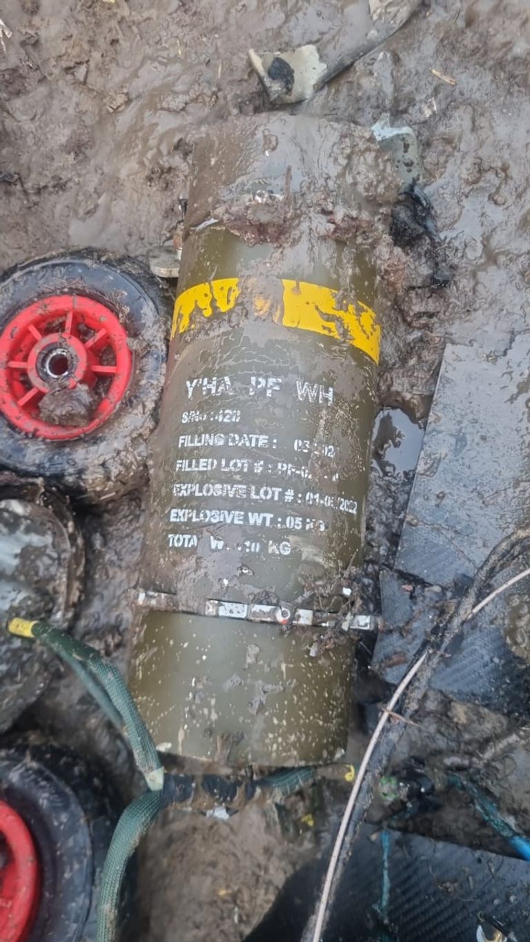 حطام مسيرات قال الجيش الهندي إنها تابعة لباكستان