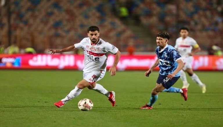 جانب من مباراة الزمالك وبيراميدز