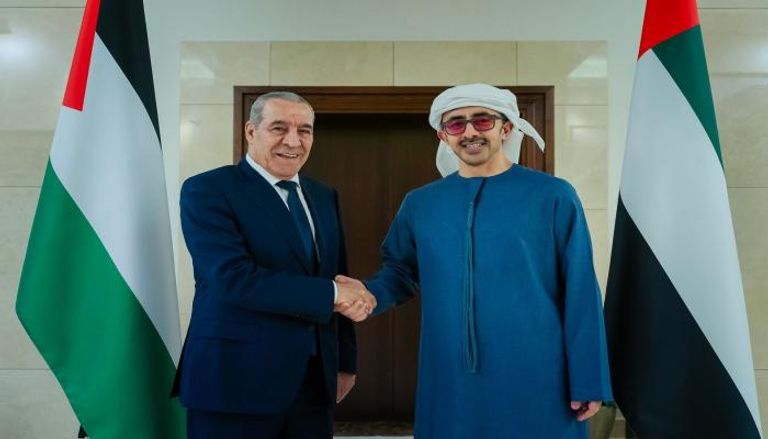 الشيخ عبدالله بن زايد آل نهيان يستقبل حسين الشيخ