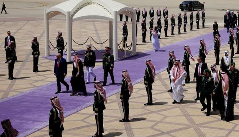 ترامب لدى وصوله الرياض