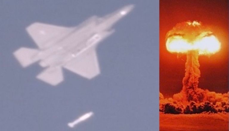 القنبلة بي61-12 خلال اختبارها من مقاتلة إف-35 القنبلة "بي 61-12"
